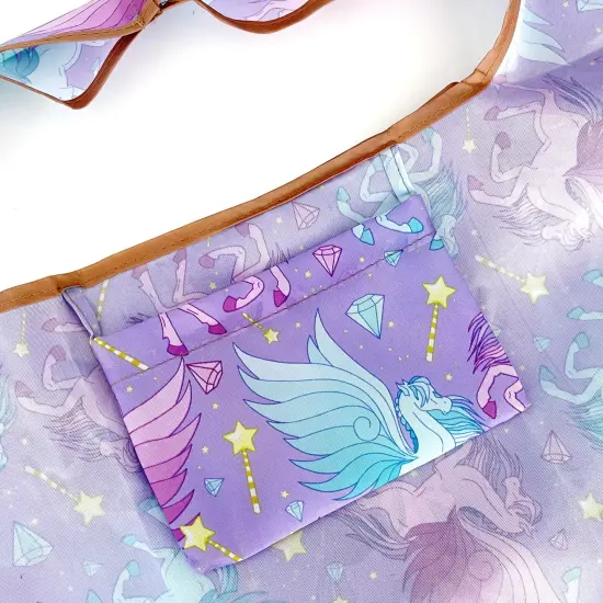 Wrapables Large Foldable Tote Nylon Reusable Grocery Bags Pegasus {3}
