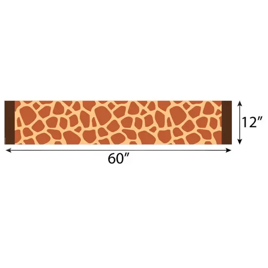 Big Dot of Happiness Giraffe Print - Petite Safari Party Paper Table Runner - 12 x 60 inches {4}