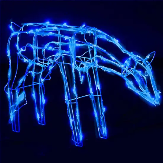 3 Piece Christmas Light Display Reindeers with 229 LEDs Blue {5}