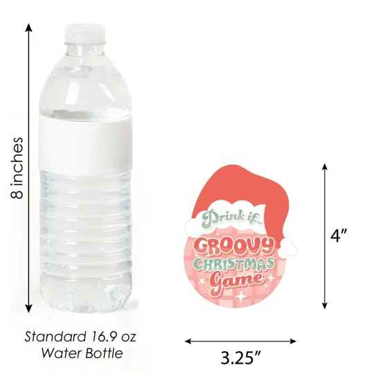 Big Dot of Happiness Drink If Game - Groovy Christmas - Pastel Holiday Party Game - 24 Count {4}