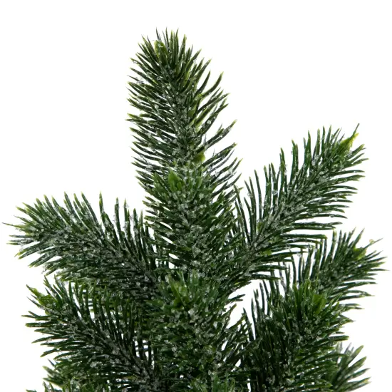 Northlight Mini Iced Pine Artificial Christmas Trees - 10" - Set of 3 Green {5}