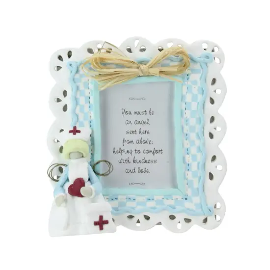 Roman Angel Nurse Picture Frames - for a 2" x 3" Photo - #46914 - 5.25" - Set of 6 White {1}