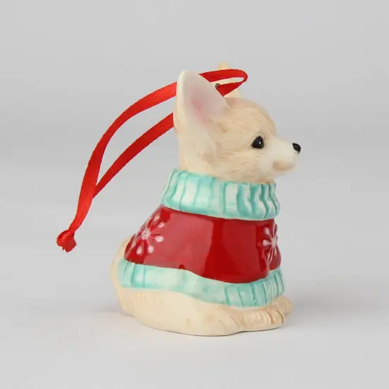 Ceramic Christmas Chihuahua Ornament, Gift for Her, Gift for Mom, Kitchen D&eacute;cor, Dining Table D&eacute;cor, Gift for Dog Lover, Pet Loss Gift {4}