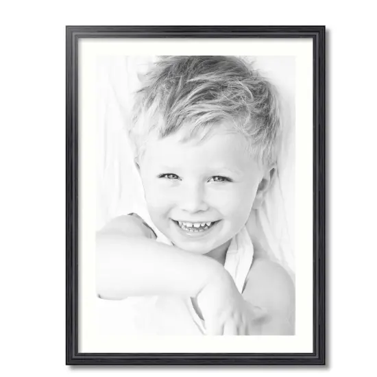 ArtToFrames 24x32" Matted Picture Frame with 20x28" Single Mat Photo Opening Framed in 1.25" Black and 2" Mat (FWM-4083-24x32) {4}