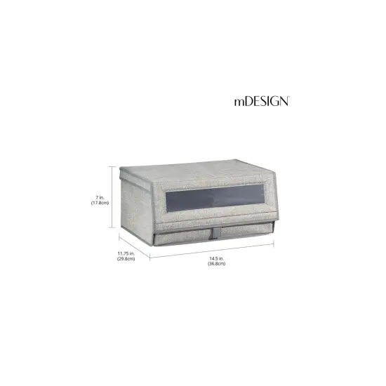 mDesign Large Fabric Closet Shoe Storage Box {3}