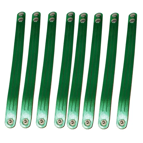 8 Pack Mystery Braid Leather Bracelet, Metallic Leather DIY Tricky Braid Bracelets Green {1}