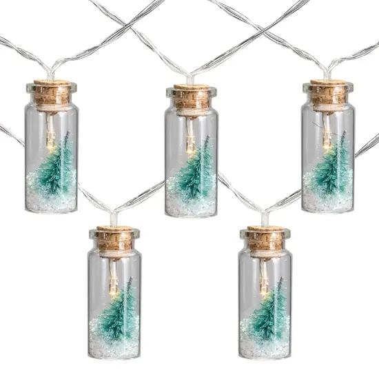 Northlight Tree in a Bottle Christmas Light Set - LED Warm White - 3' Clear Wire - 10ct {3}