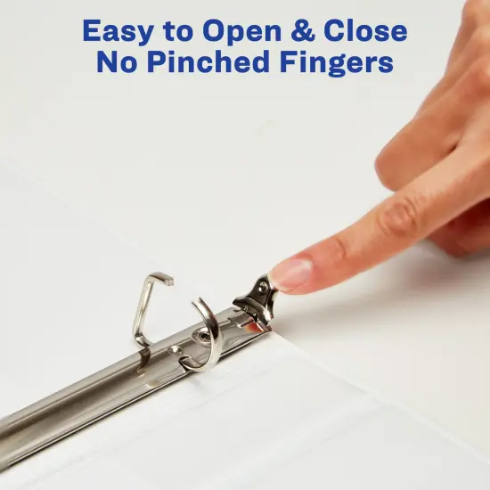 Avery Heavy-Duty View 3 Ring Binders, 1" Slant Rings, Holds 11" x 17" Paper, White, 2 Pack (17707) {4}