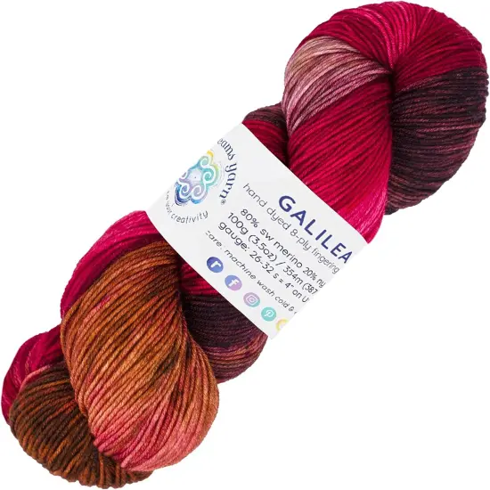 Living Dreams Yarn Galilea: Colorful Superwash Merino Sock Yarn. Super Soft and Strong. Hand Dyed to Perfection Pluto {1}