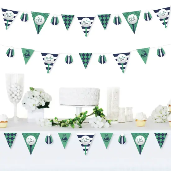 Big Dot of Happiness Par-Tee Time - Golf - DIY Birthday or Retirement Party Pennant Garland Decoration - Triangle Banner - 30 Pieces {3}