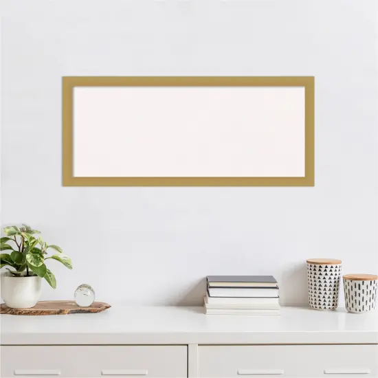 Grace Narrow Framed Corkboard, White Cork Gold {4}