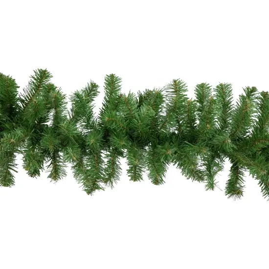 Northlight 9' x 12" Dorchester Pine Artificial Christmas Garland, Unlit Green {3}