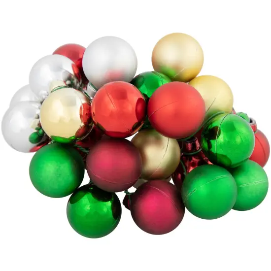 Northlight Shatterproof Ball Ornament Christmas Pick - 6.75" - Traditional Colors Multi {1}