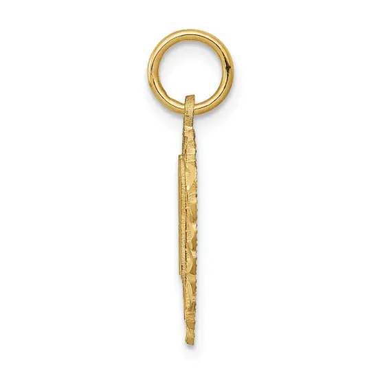 14K Gold 18 in Heart Charm Jewelry FindingKing 22mm x 15mm {3}