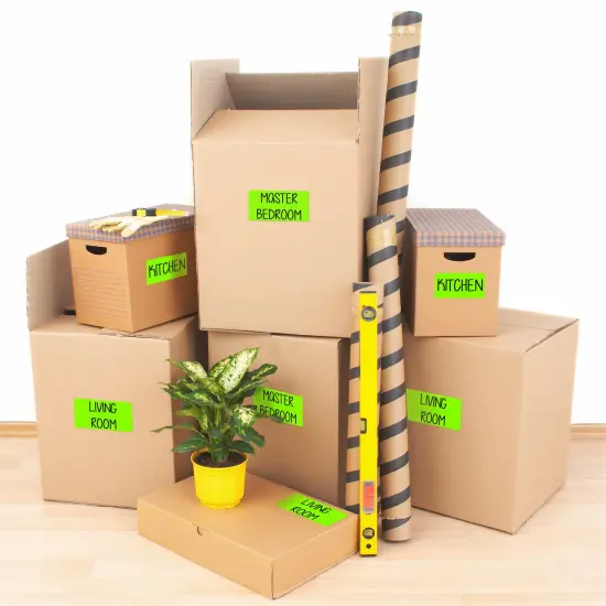 Avery 2"x 4" Neon Shipping Labels with Sure Feed, Neon Green Labels for Laser Printers, 1,000 Neon Labels (5976) {6}