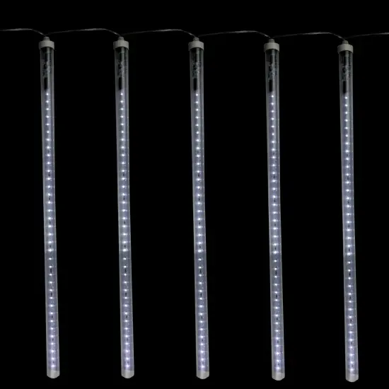 Northlight LED Dripping Icicle Christmas Light Tubes - White - 13.25' Clear Wire - 5ct {1}