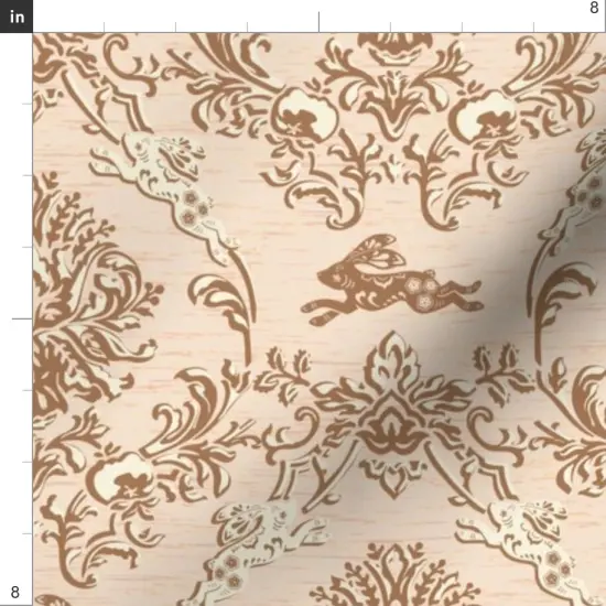 Various Fabrics by the Yard or Fat Quarter Traditional Damask Earth Tone Classic Victorian Regency Custom Printed Fabric by Spoonflower {4}