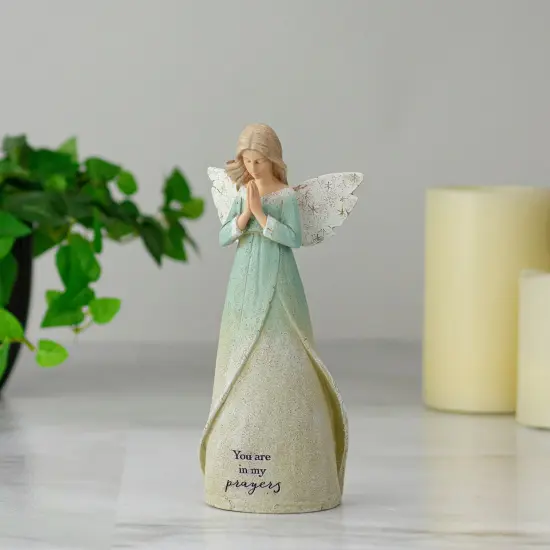 Roman Heavenly Blessings Collection "You Are in My Prayers" Angel Figurine - 8.5" Blue {3}