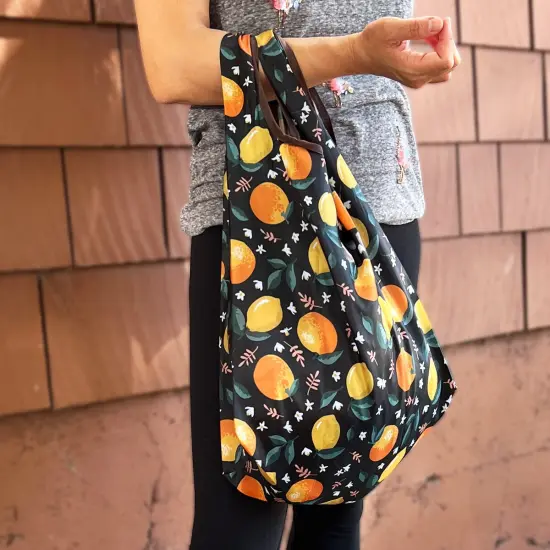 Wrapables JoliBag Collection Reusable Shopping Bag (Set of 2) Oranges & Lemons {6}