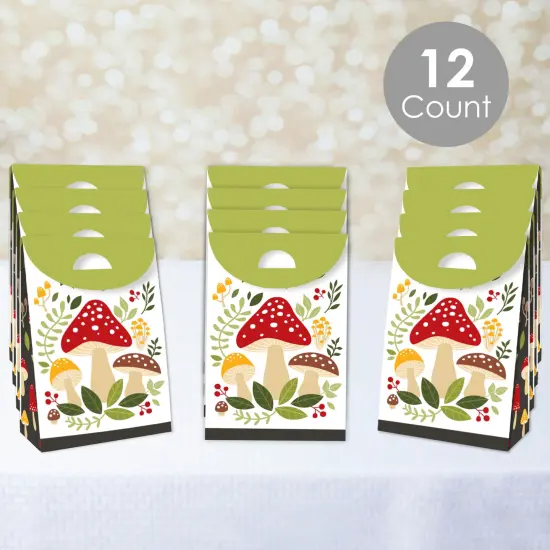 Big Dot of Happiness Wild Mushrooms - Red Toadstool Party Gift Favor Bags - Party Goodie Boxes - Set of 12 {3}
