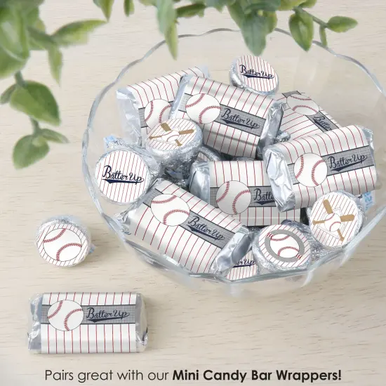 Big Dot of Happiness Batter Up - Baseball - Baby Shower or Birthday Party Small Round Candy Stickers - Party Favor Labels - 324 Count {7}