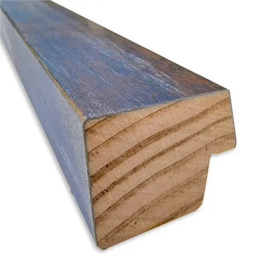 Two Tone Wood Framed Corkboard, Natural Cork Blue Copper {2}