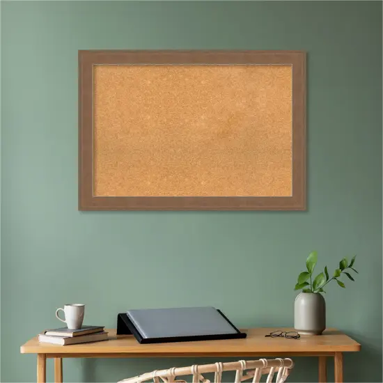 Alta Framed Corkboard, Natural Cork Alta Medium Brown {5}