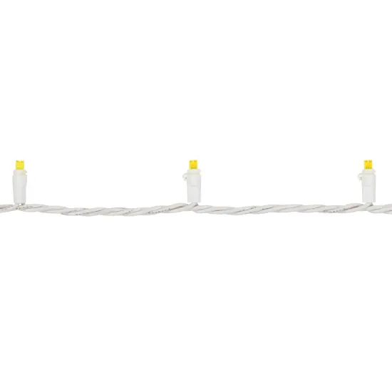 Northlight LED Wide Angle Christmas Lights - Yellow - 33' White Wire - 100 ct {6}