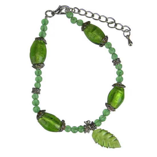 Roman Moments In Life "Health" Green Beaded Bracelet {3}