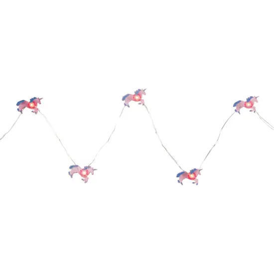 Northlight LED Pink Unicorn Fairy Lights - Warm White - 2.75' Silver Wire - 10ct {3}