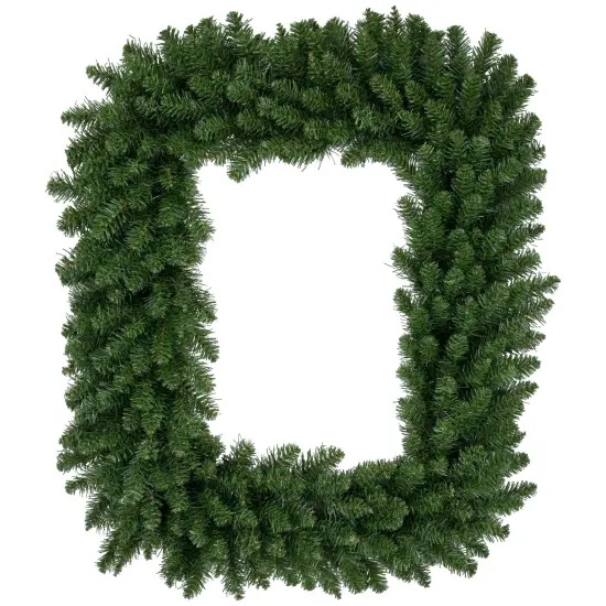 Northlight Buffalo Fir Rectangular Artificial Christmas Wreath - 36" - Unlit Green {1}