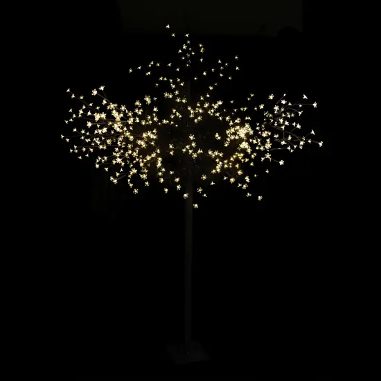 Northlight LED Lighted Multi-Function Cherry Blossom Artificial Tree - 8' - Warm White Black {3}