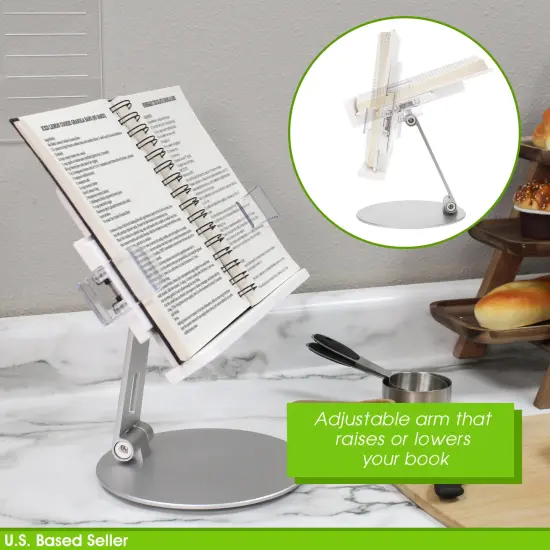 7Penn 360 Rotating Book Stand for Reading - Adjustable Reading Stand Book Holder {3}