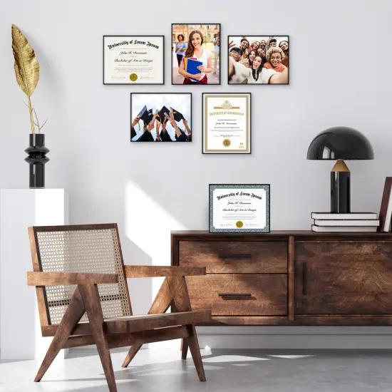 Americanflat Front Loading Picture Frame Set - Set of 6- Multi Picture Frames - Perfect for Photos and Wall Decor - Shatter Resistant Glass - Hanging Hardware with Snap-Out Easel {6}