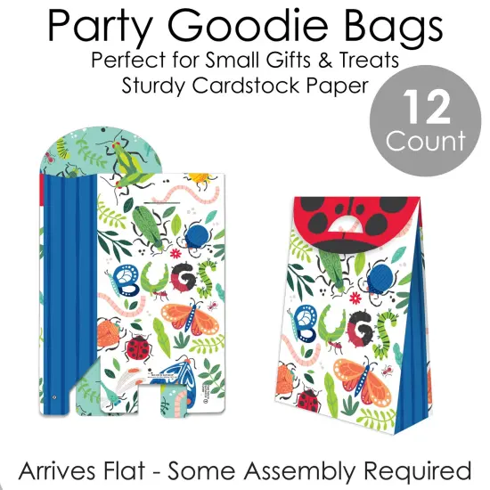 Big Dot of Happiness Buggin' Out - Bugs Birthday Gift Favor Bags - Party Goodie Boxes - Set of 12 {7}
