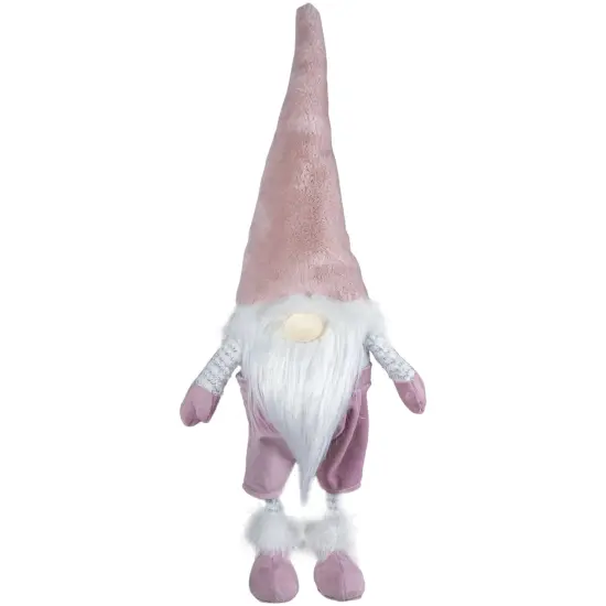 Northlight Bouncy Gnome Standing Christmas Figure Decoration - 20" - White and Pink {1}