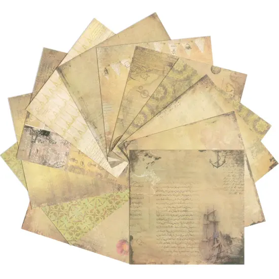 Wrapables 6x6 Decorative Single-Sided Scrapbook Paper for Arts & Crafts Projects, Scrapbooking, Card-Making Traveling Adventure {4}