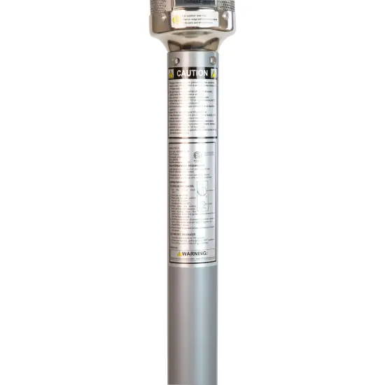 Merrick Lane Stainless Steel 7.5' Tall 40,000 BTU Outdoor Propane Patio Heater with Wheels Silver {5}
