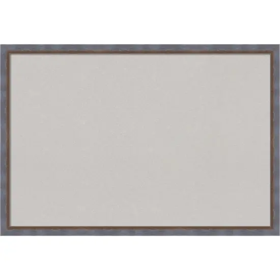 Two Tone Wood Framed Corkboard, Grey Cork Two Tone Blue Copper {1}
