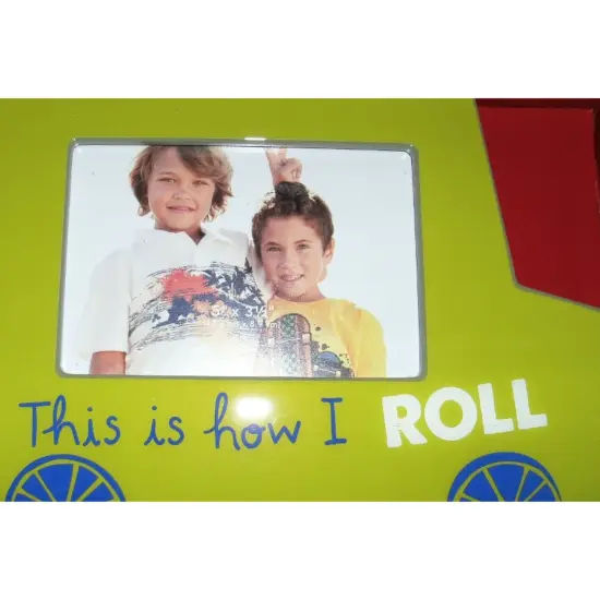 CC Home Furnishings SUV "This is How I Roll" Picture Frame for a 3.5" x 5" Photo - 8.75" - Green and Blue {3}