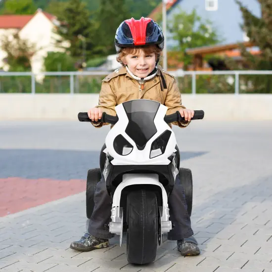 6V Kids 3 Wheels Riding Electric Motorcycle with Music and Headlights Perfect for Birthday or Christmas Black {3}