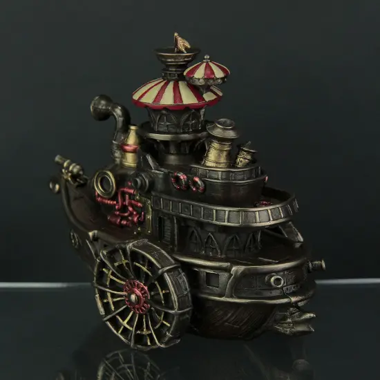 Hand Painted Steampunk Style Airship Gondola Statue {3}