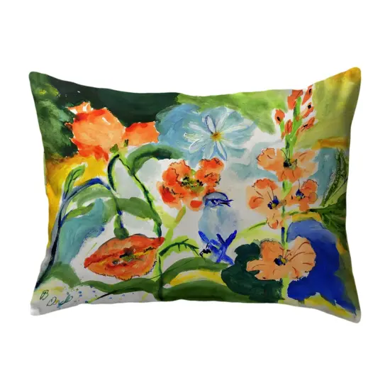 Betsy Drake My Garden Small Noncorded Pillow 11x14 Multicolor {1}