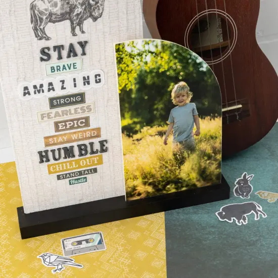 American Crafts Double-Sided Paper Pad 12"X12" 24/Pkg-Gold Foil, Cedar House {5}