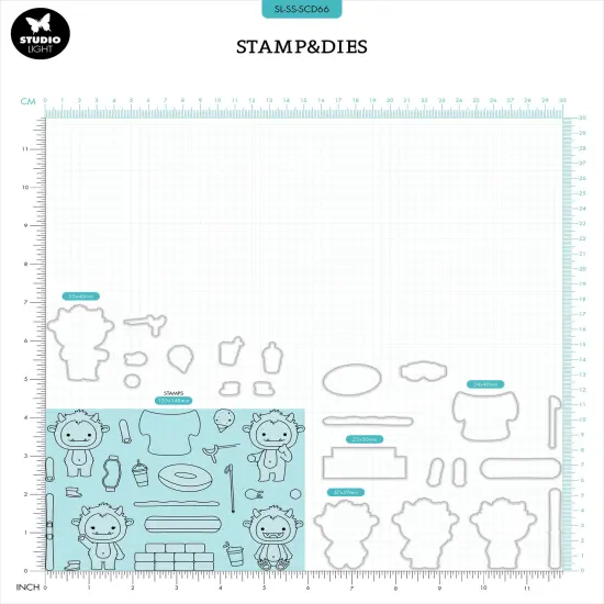 Studio Light Sweet Stories Stamp & Die Set-Nr. 66, Snow Fun {3}