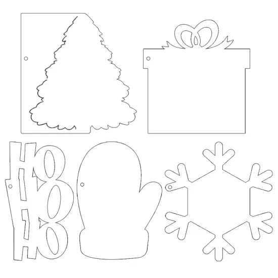P13 Light Chipboard Album Base With Papers 6"X6"-Mix and Match, Santa's Workshop {5}
