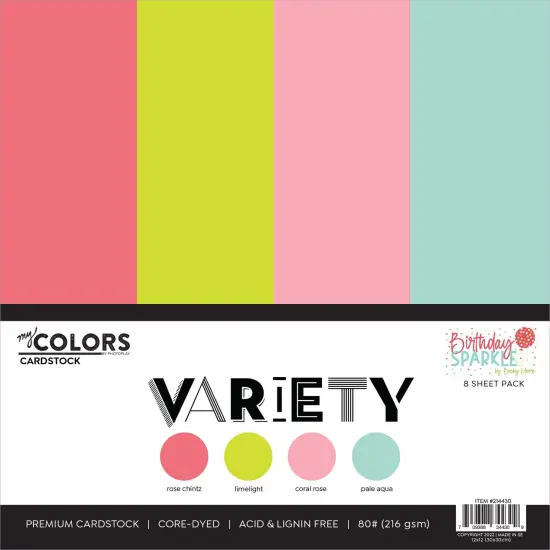 PhotoPlay Cardstock Variety Pack 8/Pkg-Birthday Sparkle {1}