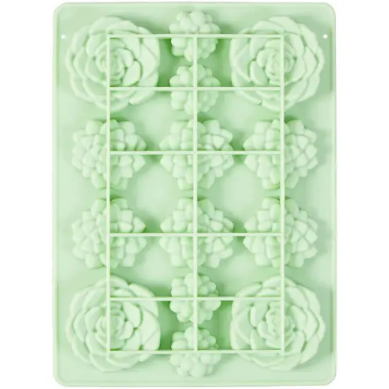 Silicone Soap Mold - Green Succulents {3}