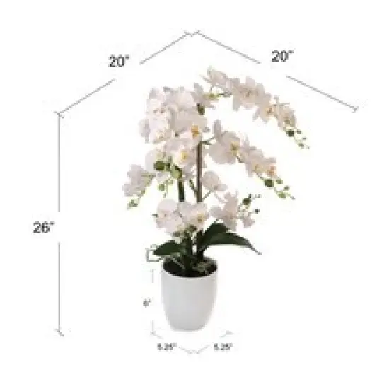22-Inch Phalaenopsis Orchid Arrangement in Elegant Floral D&eacute;cor for Home and Office, Floral Home by Artificial Flowers {4}