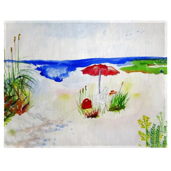 Betsy Drake Red Beach Umbrella Place Mat Set of 4 {1}